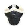 Sangle bavette mouton en cuir noir Kentucky