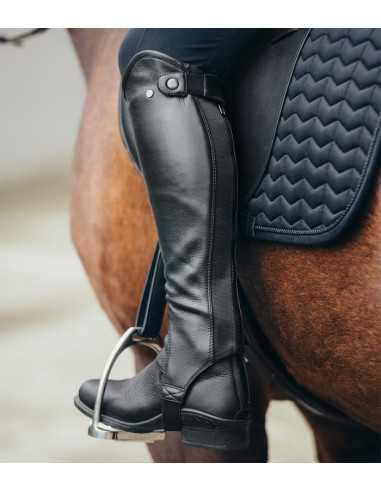 Chaps en cuir classiques E.L.T - Noir