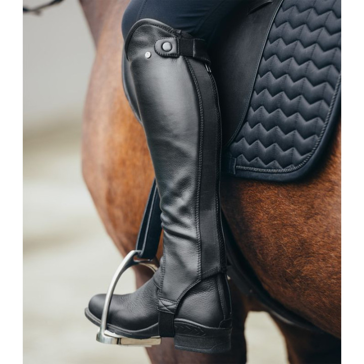 Chaps en cuir classiques E.L.T - Noir