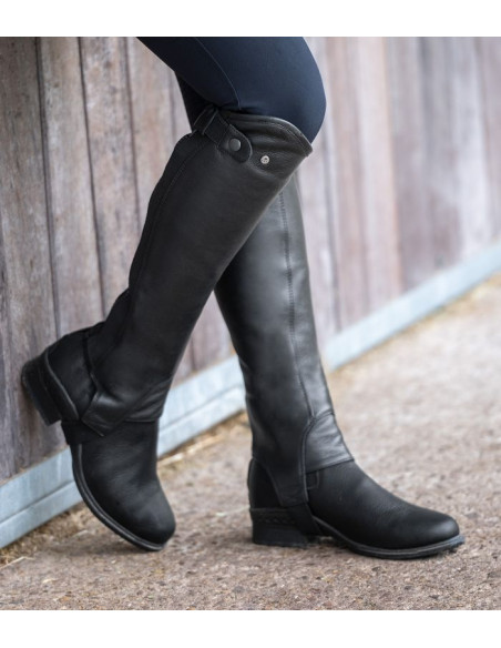 Chaps en cuir classiques E.L.T - Noir