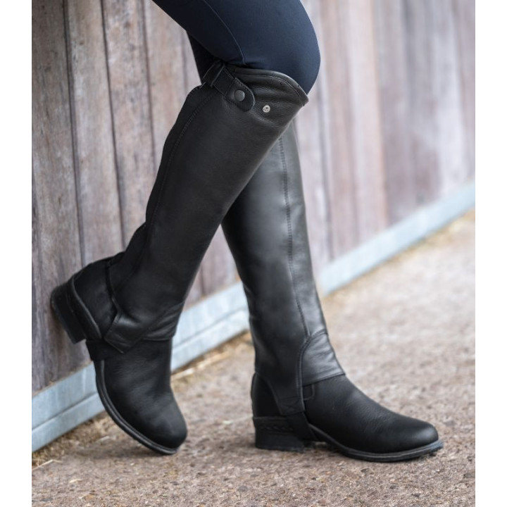 Chaps en cuir classiques E.L.T - Noir