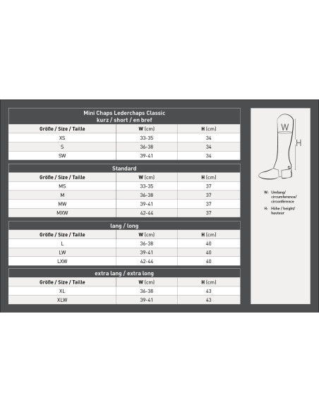 Chaps en cuir classiques E.L.T - Noir