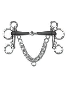 Mors Pelham Simple Brisure en caoutchouc