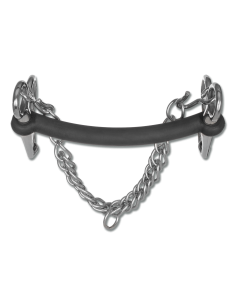 Mors Pelham Droit Rigide en caoutchouc 2