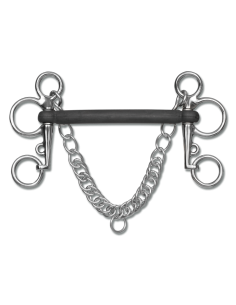 Mors Pelham Droit Rigide en caoutchouc