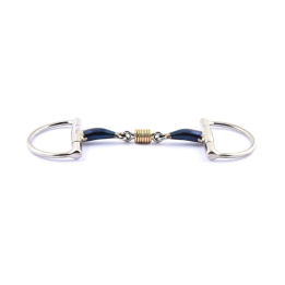 Mors Verdun blue steel avec double brisure et anneaux en cuivre