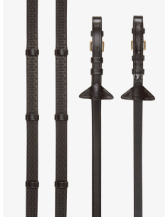 Rênes en caoutchouc souple avec arrêtoirs - LeMieux 2