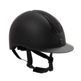 Casque Azael Stone avec visière large et strass - Equestro
