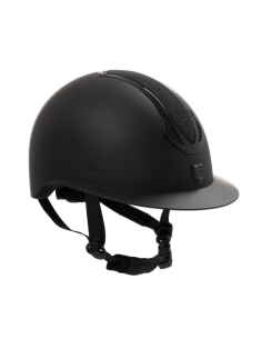 Casque Azael Stone avec visière large et strass - Equestro