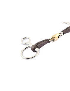 Mors Baucher Double Brisure recouvert de Cuir - Jump'In 2