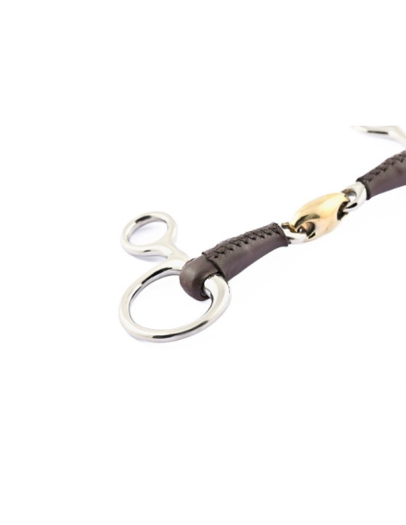 Mors Baucher Double Brisure recouvert de Cuir - Jump'In