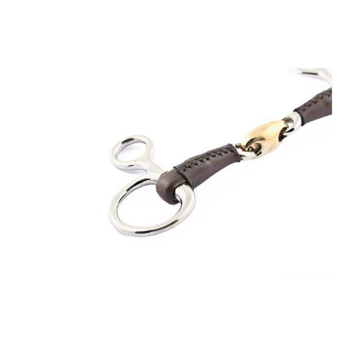 Mors Baucher Double Brisure recouvert de Cuir - Jump'In