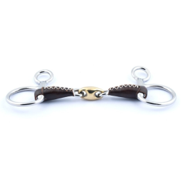Mors Baucher Double Brisure recouvert de Cuir - Jump'In