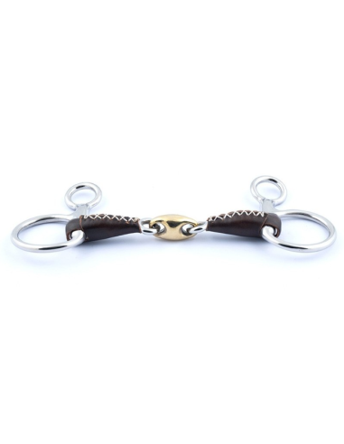 Mors Baucher Double Brisure recouvert de Cuir - Jump'In
