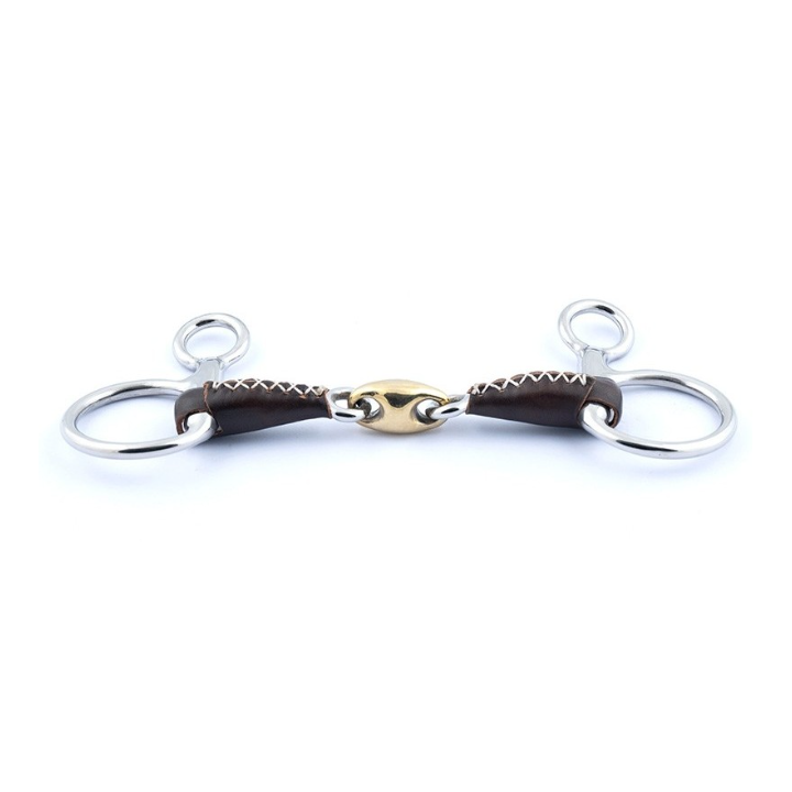 Mors Baucher Double Brisure recouvert de Cuir - Jump'In