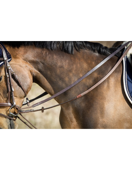 Rênes Allemandes en cuir + corde - HFI