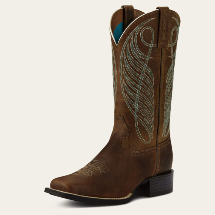 Bottes Femme Round Up Wide Square Toe - Ariat