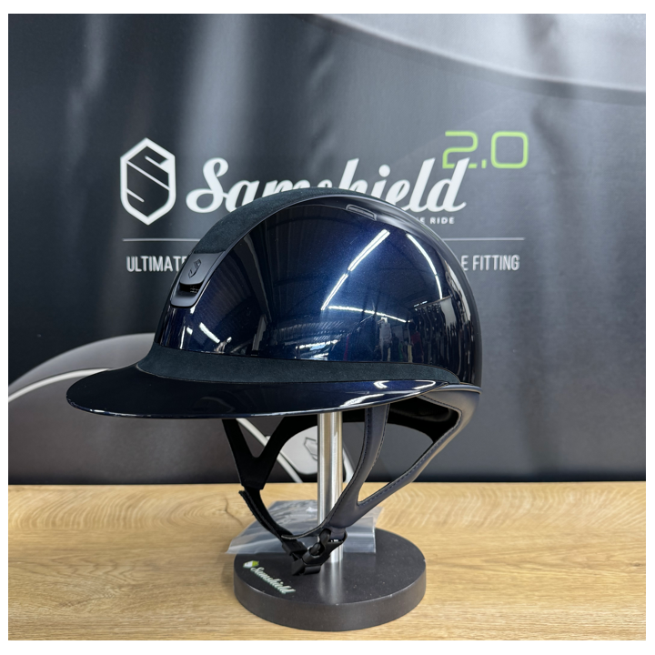 Casque Miss Shield Shadowglossy/Alcantara bleu 2.0 - Samshield