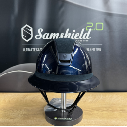 Casque Miss Shield Shadowglossy/Alcantara bleu 2.0 - Samshield