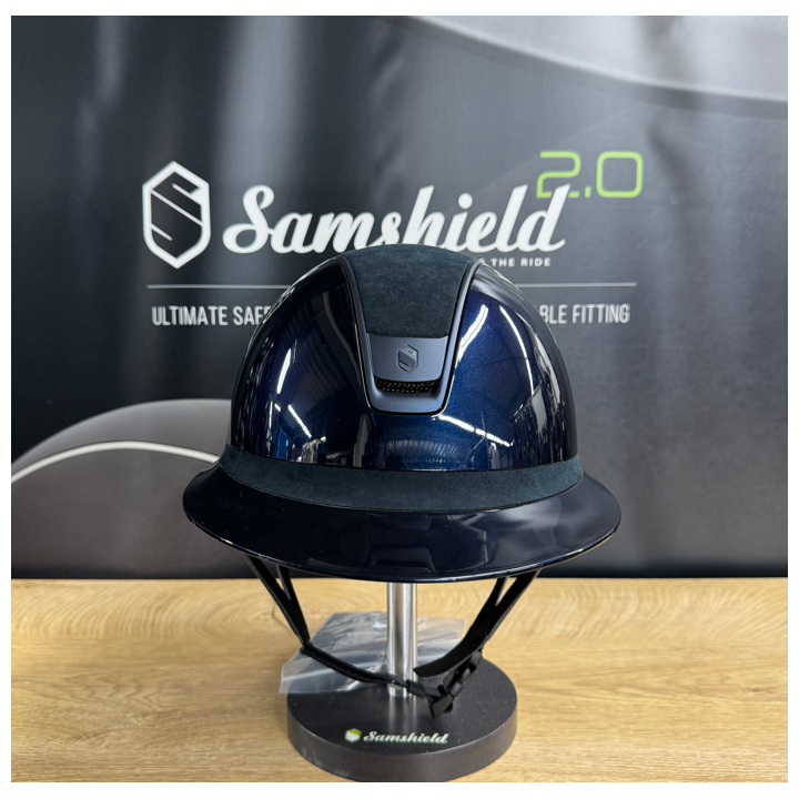 Casque Miss Shield Shadowglossy/Alcantara bleu 2.0 - Samshield