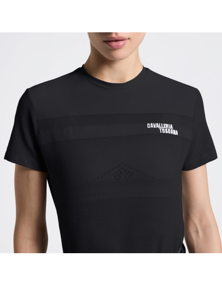 T-Shirt w/Perforated Insert SS26 - Cavalleria Toscana