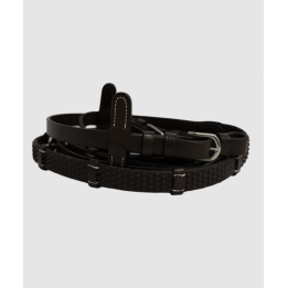 Rênes caoutchouc Soft Linea à 7 arrêtoirs - Canter