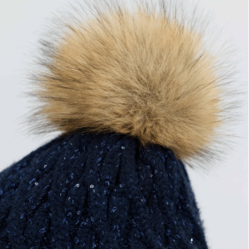 Bonnet à sequins Bernie LeMieux - Bleu Marine | Sellerie Fouilloux