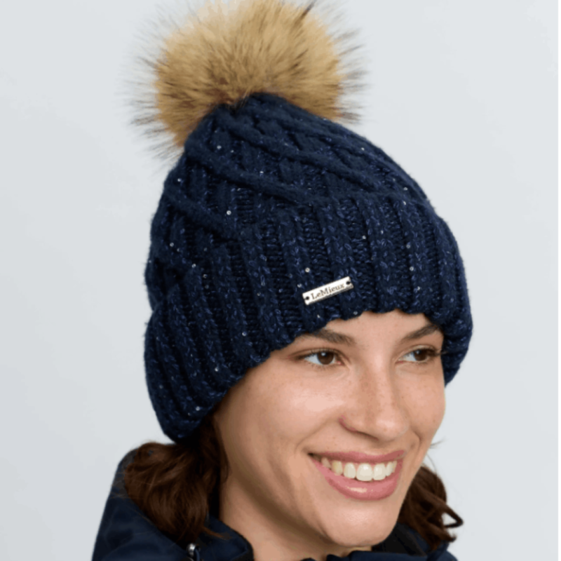 Bonnet à sequins Bernie LeMieux - Bleu Marine | Sellerie Fouilloux
