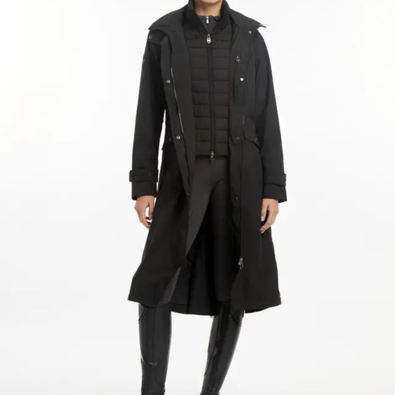 Manteau équitation imperméable Amelie noir | LeMieux