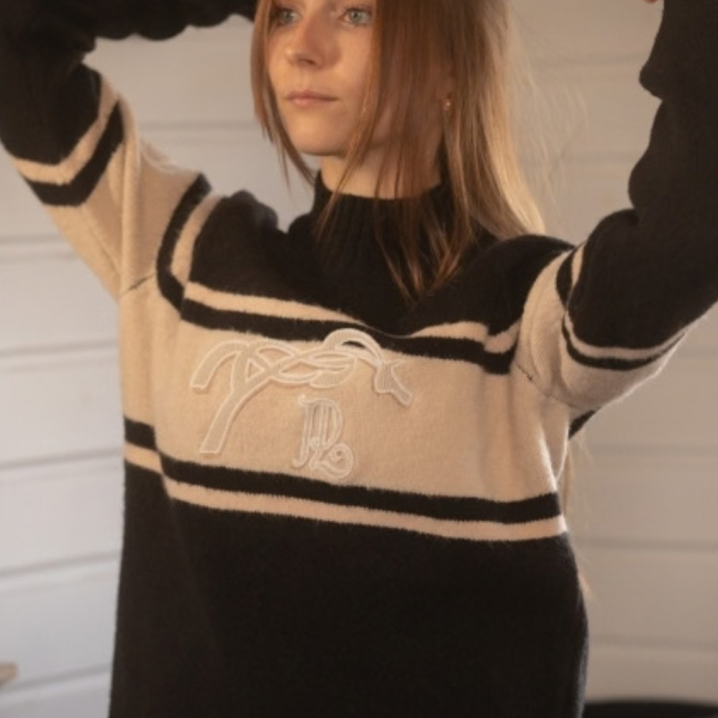 Pull PL-Noris Noir & Camel – Pénélope