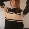 Pull PL-Noris Noir & Camel – Pénélope