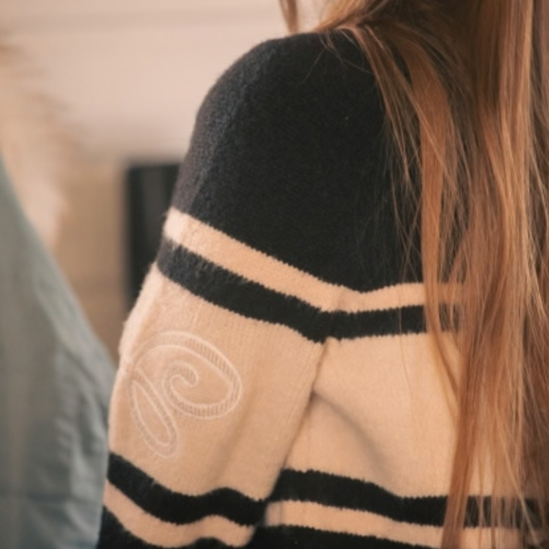 Pull PL-Noris Noir & Camel – Pénélope