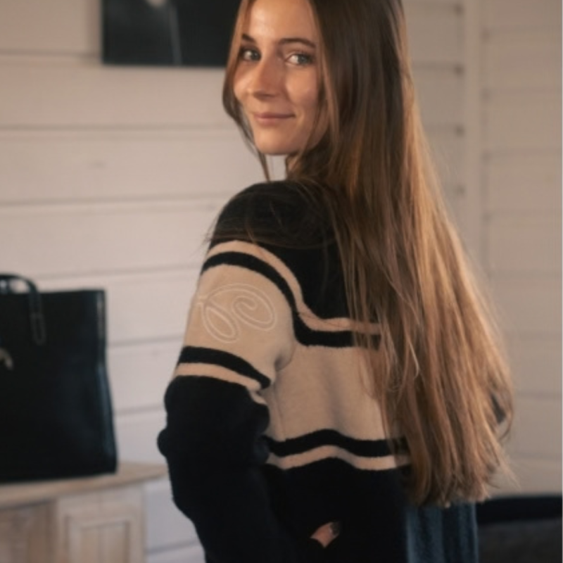Pull PL-Noris Noir & Camel – Pénélope
