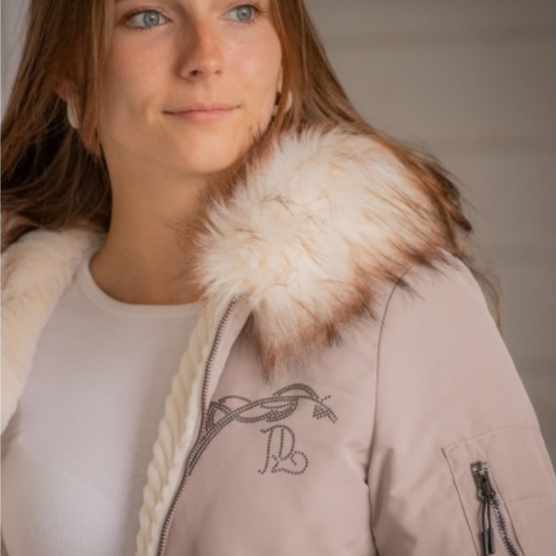 Bombers PL-Lyon Réversible Taupe & Off-White – Blouson femme