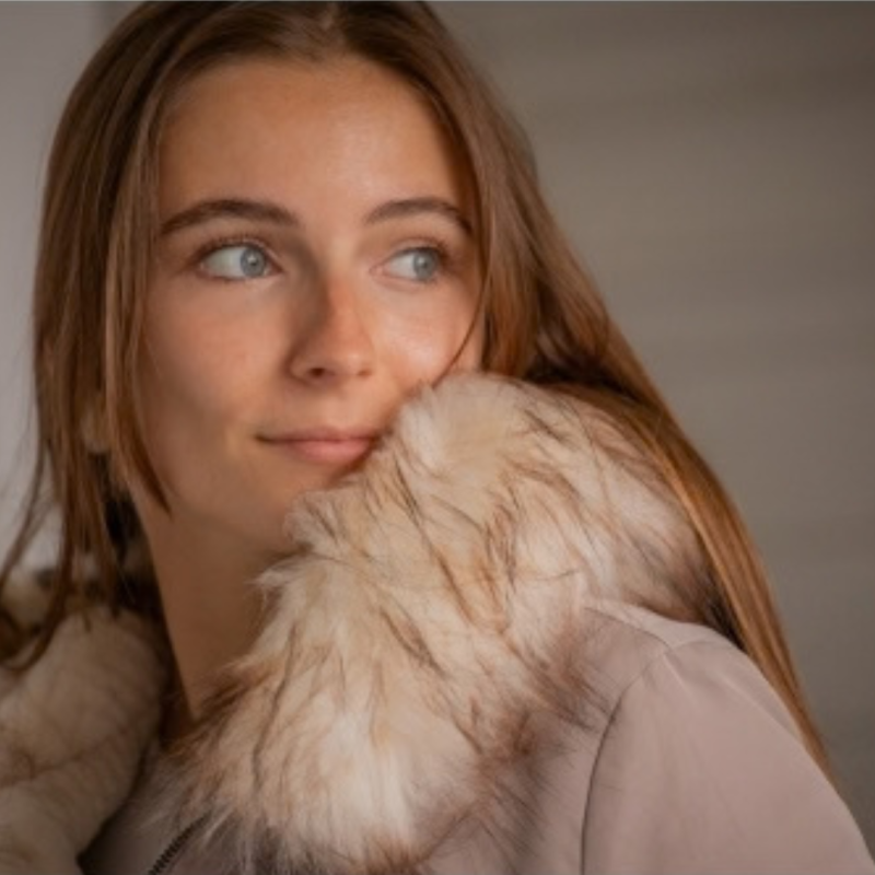 Bombers PL-Lyon Réversible Taupe & Off-White – Blouson femme