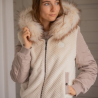 Bombers PL-Lyon Réversible Taupe & Off-White – Blouson femme