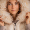 Bombers PL-Lyon Réversible Taupe & Off-White – Blouson femme