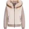 Bombers PL-Lyon Réversible Taupe & Off-White – Blouson femme