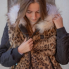 Bomber femme réversible noir et léopard - Pénélope