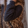 Bomber femme réversible noir et léopard - Pénélope