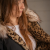 Bomber femme réversible noir et léopard - Pénélope