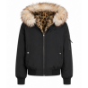 Bomber femme réversible noir et léopard - Pénélope