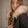 Bomber femme réversible noir et léopard - Pénélope