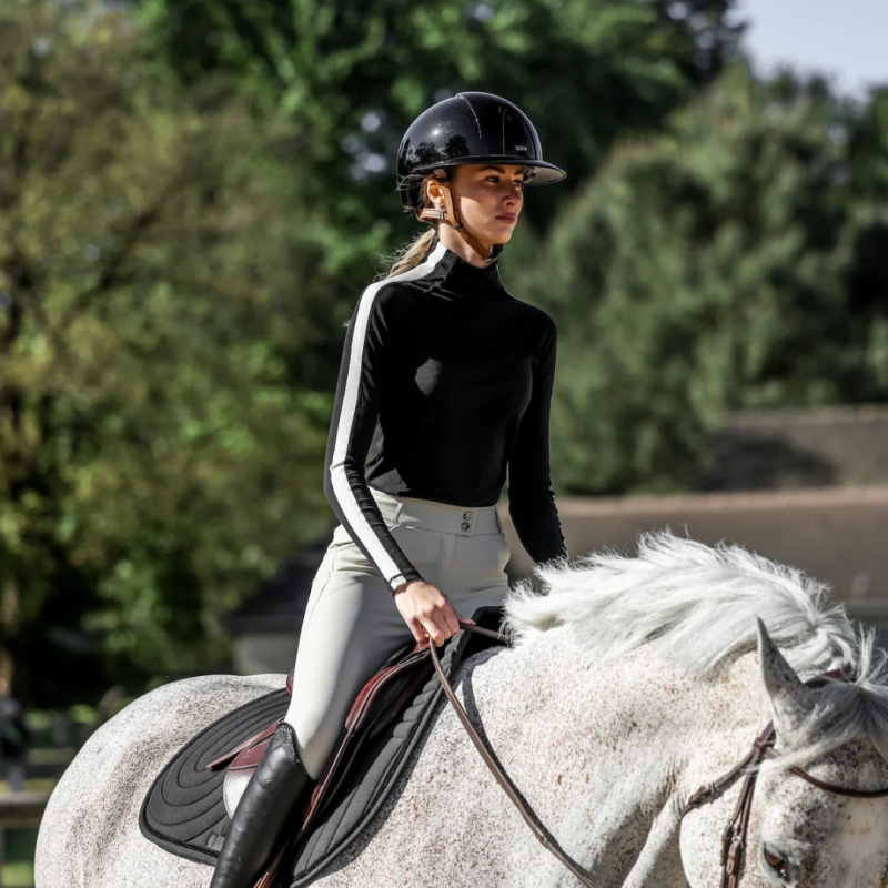 Tee-shirt anti UV équitation Solaris Noir - Horse Pilot