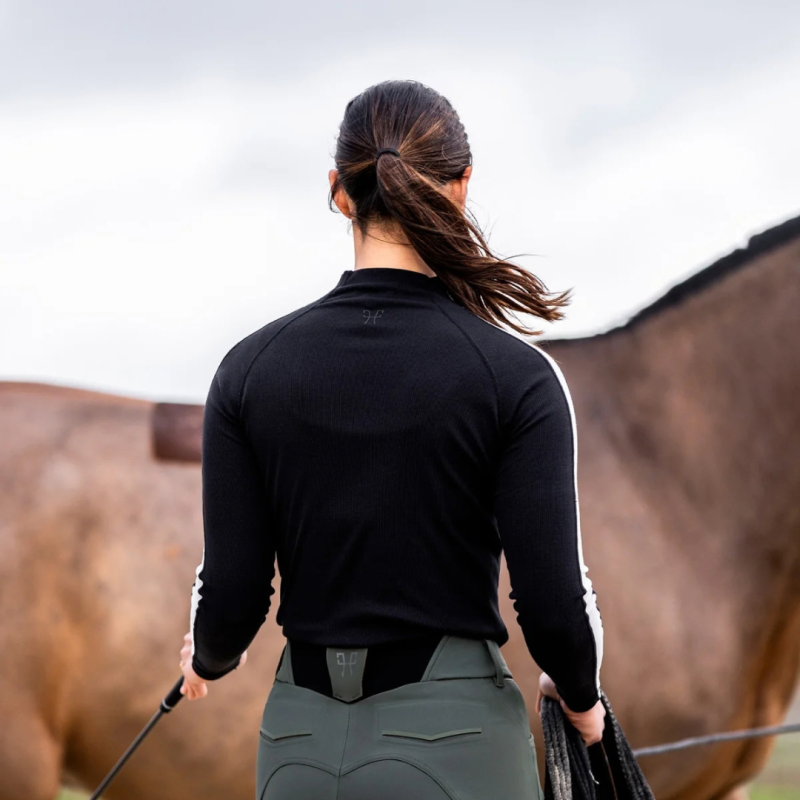 Tee-shirt anti UV équitation Solaris Noir - Horse Pilot